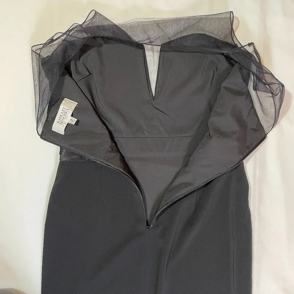 Badgley Mischka Black Formal Maxi Dress Size 8 Black Tie Party Gala Ball Evening - Picture 6 of 16